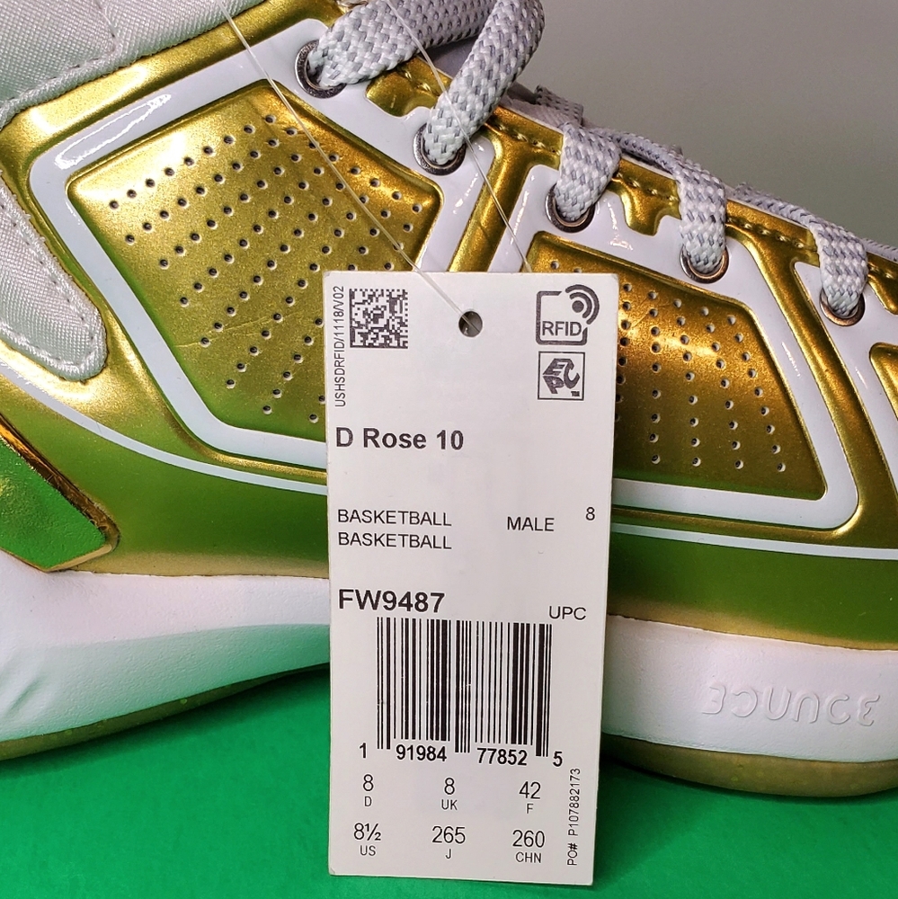 Adidas Size 8.5 D Rose 10 Metallic Mens Basketball - Picture 7 of 8